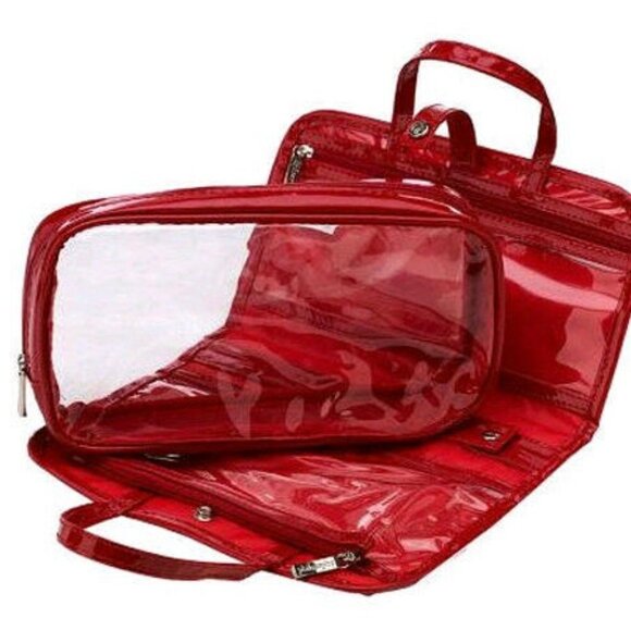 Philosophy Black Travel / Cosmetics Bag with a detachable middle compartment NEW - Picture 2 of 2